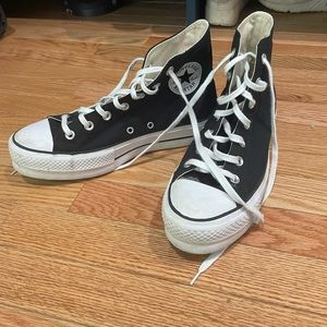 Black platform converse